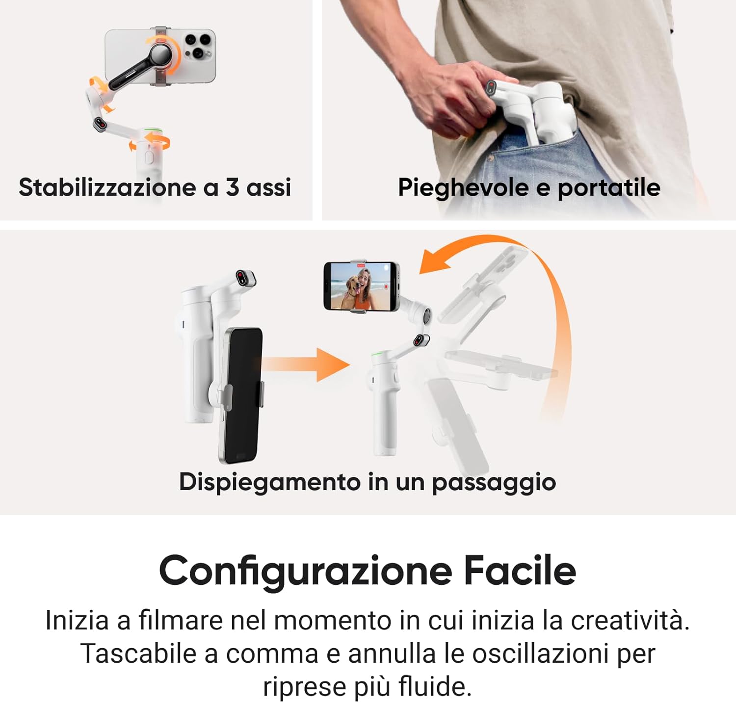 Insta360 FLOW 2 PRO STANDARD - GARANZIA UFFICIALE ITALIA 2 ANNI