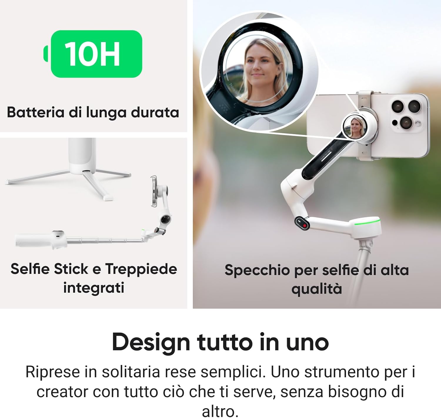 Insta360 FLOW 2 PRO STANDARD - GARANZIA UFFICIALE ITALIA 2 ANNI