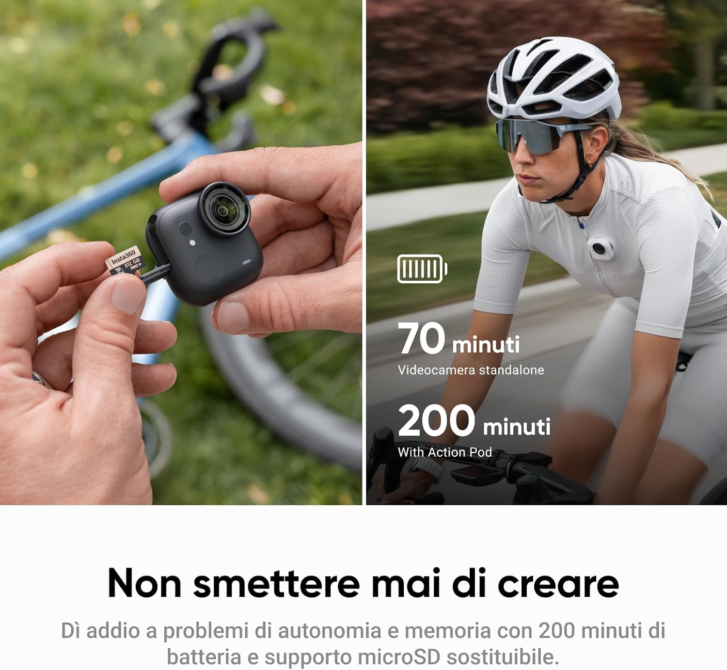 Insta360 GO ULTRA STANDARD BUNDLE - GARANZIA UFFICIALE NITAL 2 ANNI