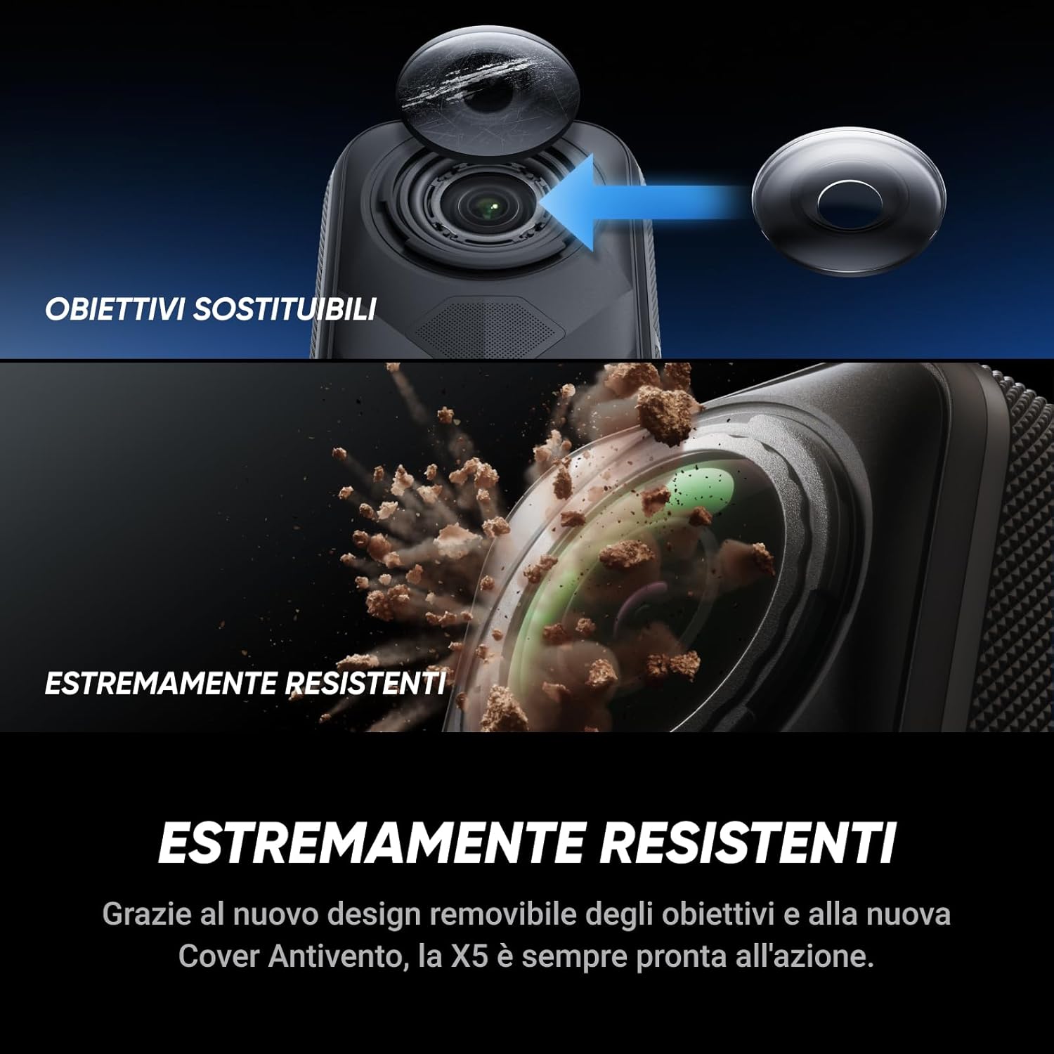 Insta360 X5 CAMERA GARANZIA UFFICIALE NITAL 2 ANNI