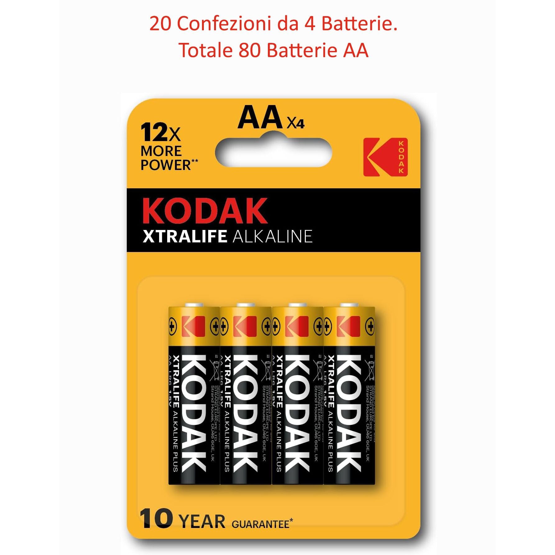KODAK Batterie Xtralife AA / AAA LR03 - LR6 - (80 Batterie)