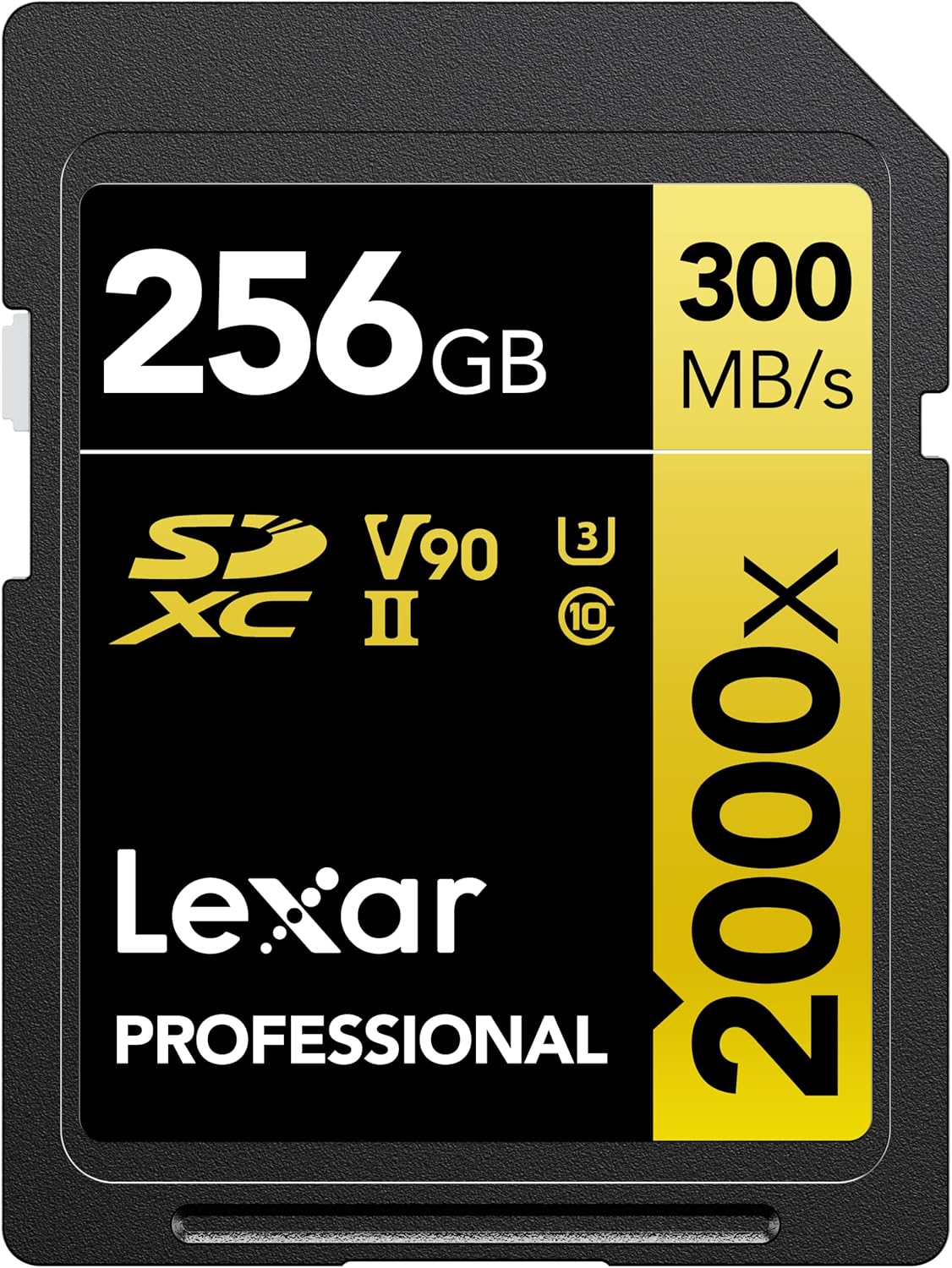 LEXAR SDXC 256GB PRO 2000X UHS-II U3 V90 GOLD SERIES