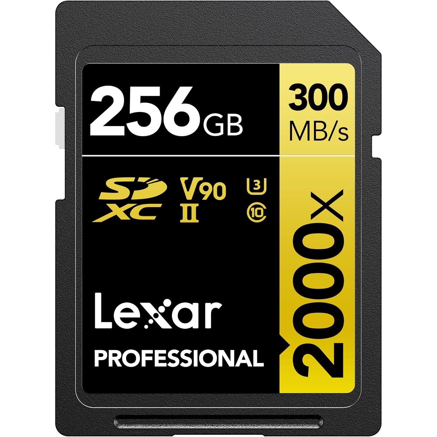 LEXAR SDXC 256GB PRO 2000X UHS-II U3 V90 GOLD SERIES
