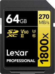 LEXAR SDXC PRO 1800X UHS-II V60 U3