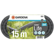 Gardena Set Tubo Liano Life 15 m 13 mm (1/2") – Kit Completo con Raccordi