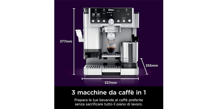 NINJA LUXE PRO CAFE MACCHINA DA CAFFE ESPRESSO GARANZIA UFFICIALE ITALIA 2 ANNI