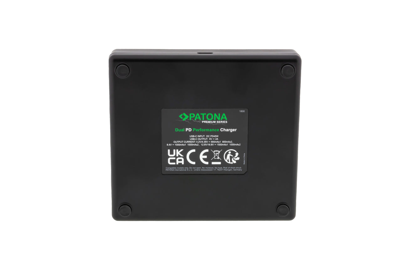 PATONA PREMIUM DUAL PD BATTERY CHARGER USB-C
