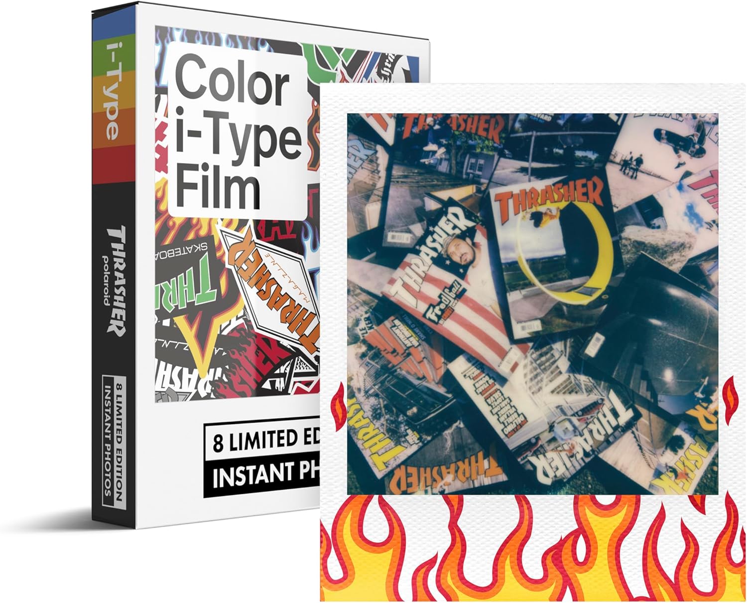 Polaroid Carta Fotografica Film i-Type Color Pellicola - THRASHER EDITION (confezione da 1)