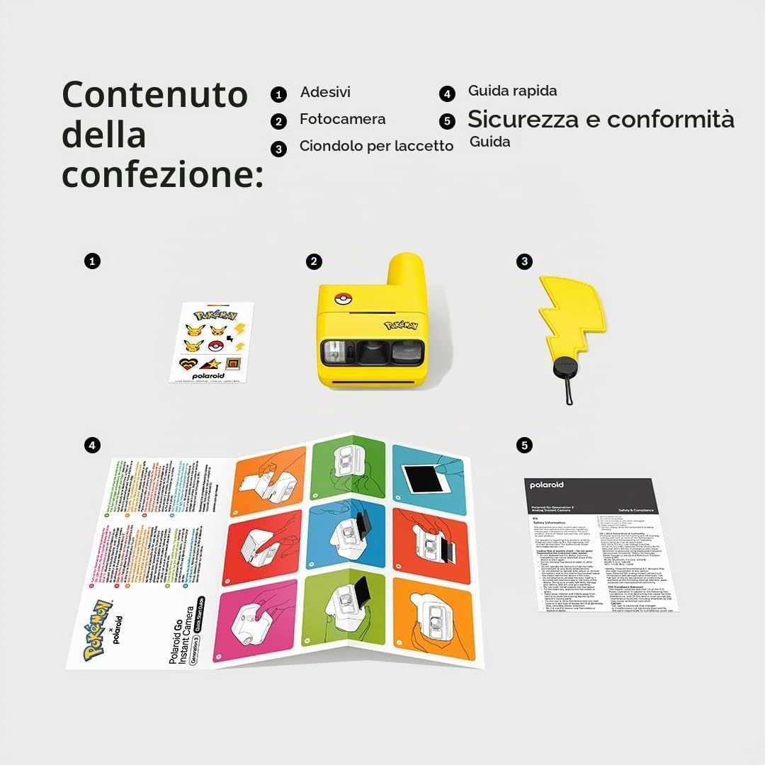 Polaroid Go Camera Gen 3 POKEMON - GARANZIA 2 ANNI UFFICIALE NITAL ITALIA