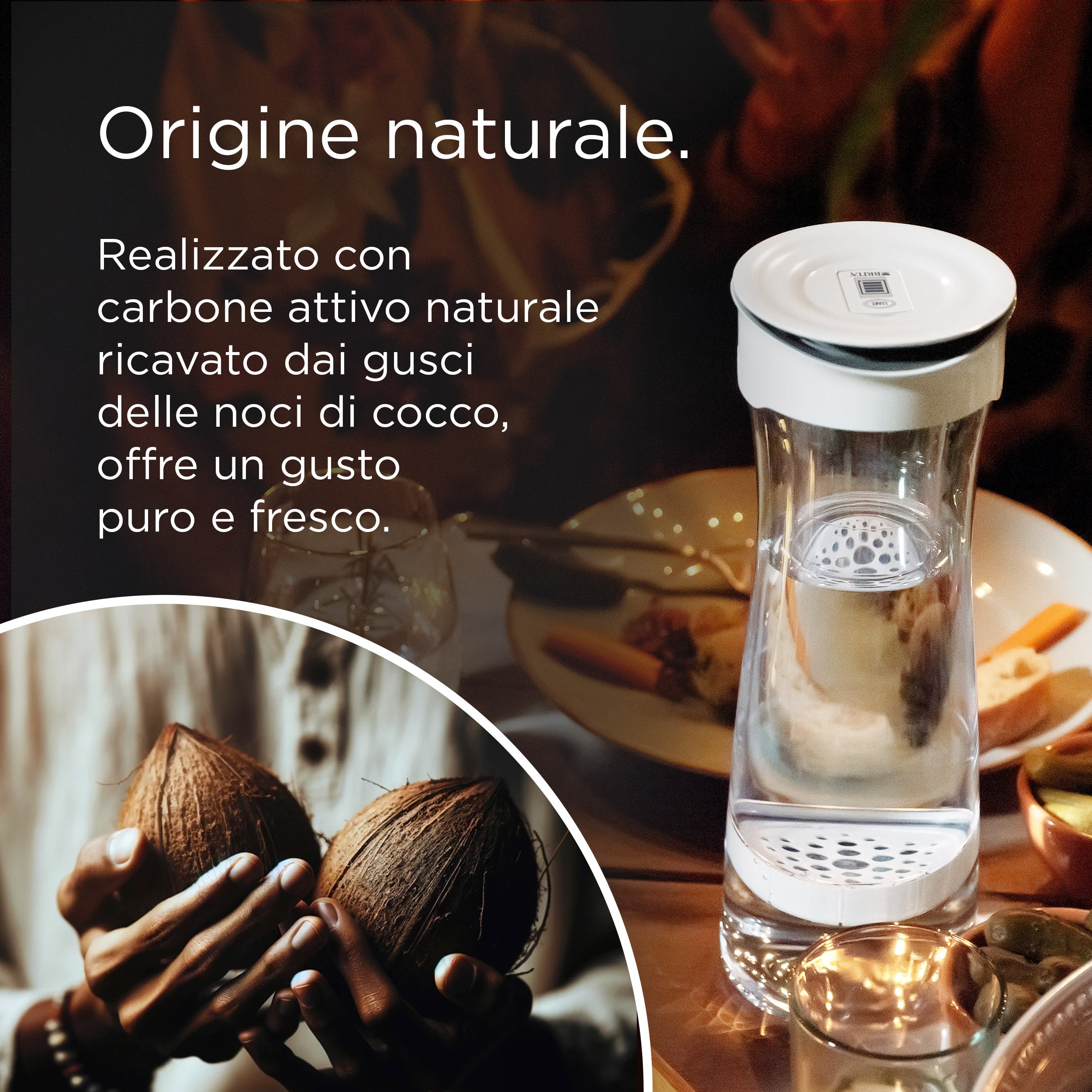 Brita fill&serve Mind - Bottiglia filtrante da 1.3L , incl. 1 filtro MicroDisc