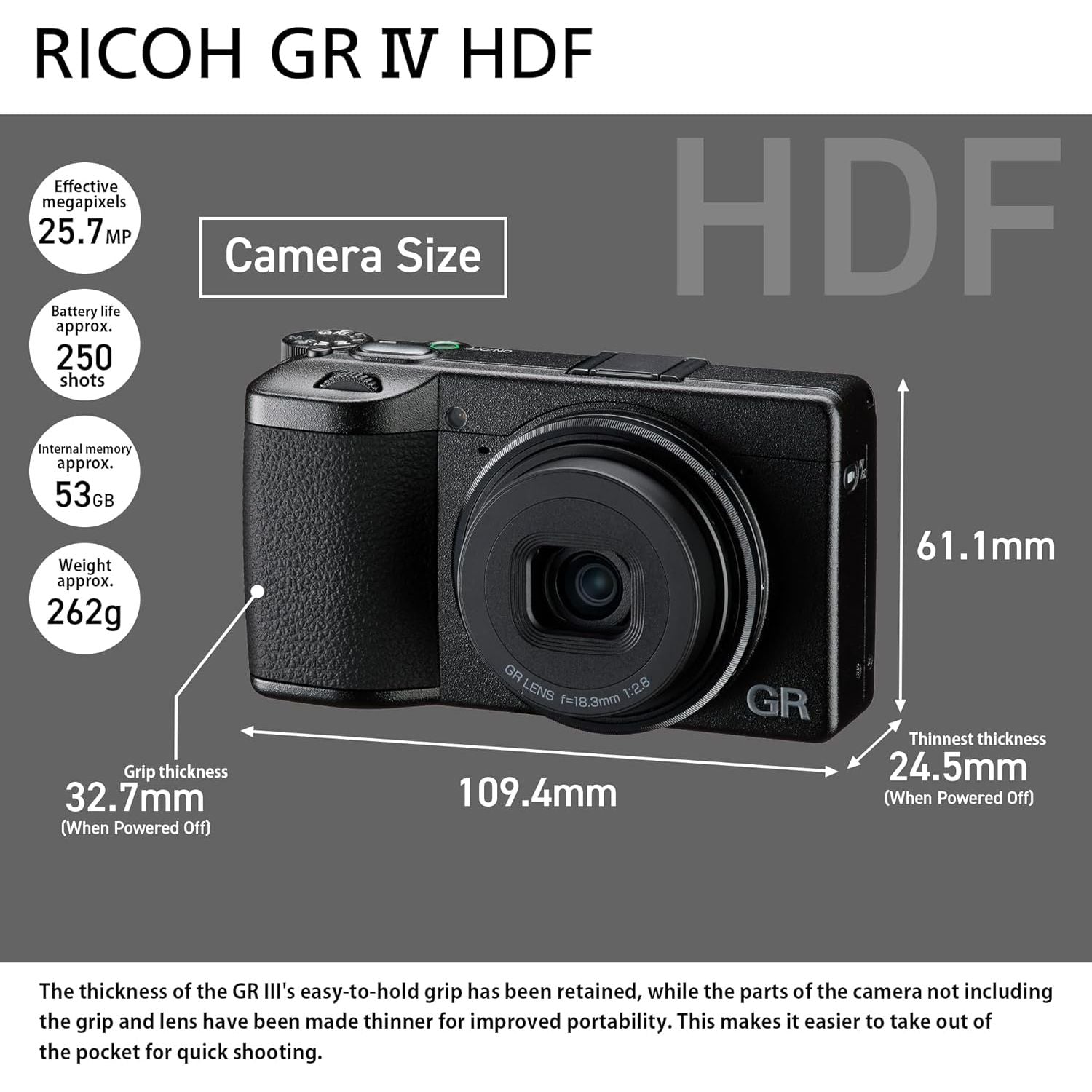 RICOH GR IV HDF GARANZIA ITALIA FOWA 4 ANNI
