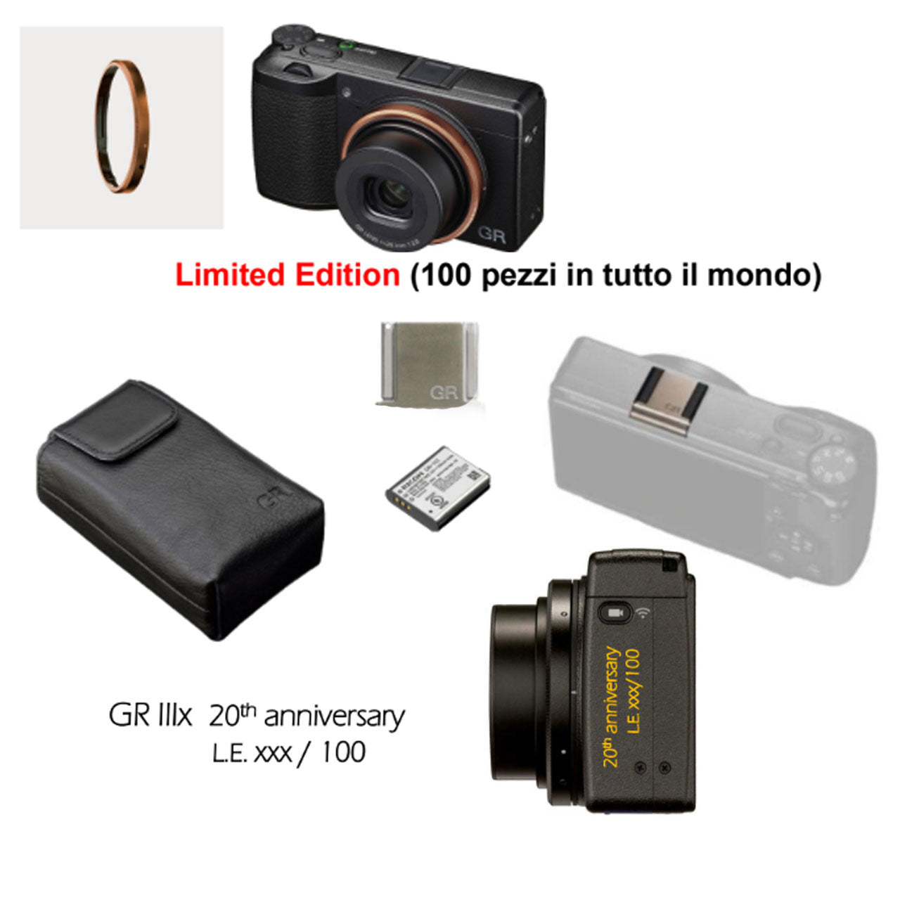 RICOH GR IIIX LE 20TH ANNIVERSARY GARANZIA ITALIA FOWA 4 ANNI
