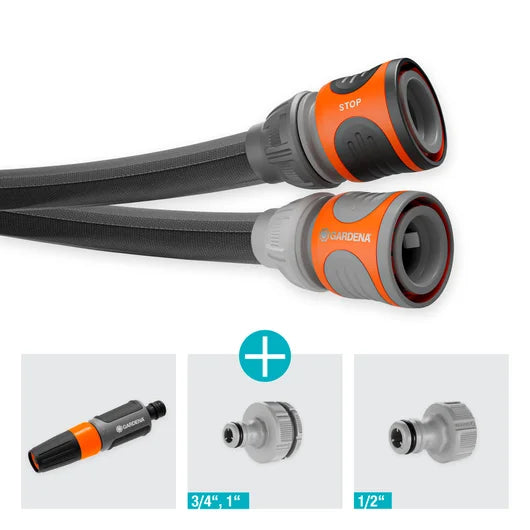 Gardena Set Tubo Liano Life 15 m 13 mm (1/2") – Kit Completo con Raccordi