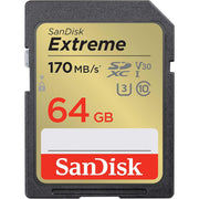 SanDisk SDXC Extreme UHS-1 (64GB) 170 MB/S V30 U3 C10 GARANZIA ITALIA 5 ANNI