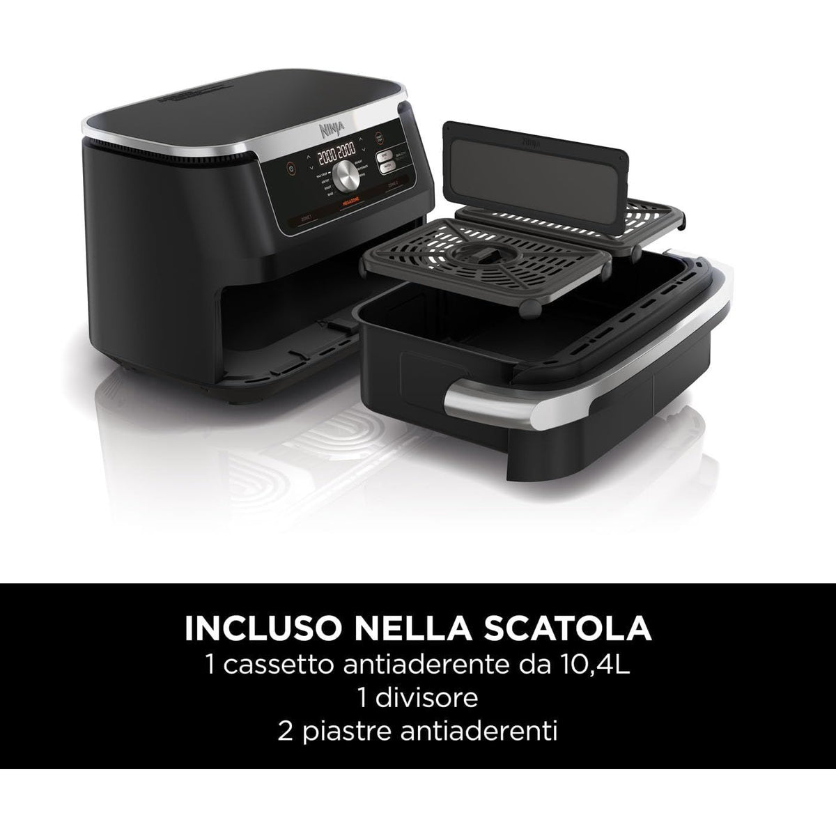 SHARK NINJA Airfryer Flexdrawer 10.4l AF500EU - GARANZIA UFFICIALE ITALIA 2 ANNI