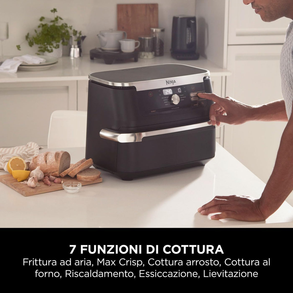 SHARK NINJA Airfryer Flexdrawer 10.4l AF500EU - GARANZIA UFFICIALE ITALIA 2 ANNI
