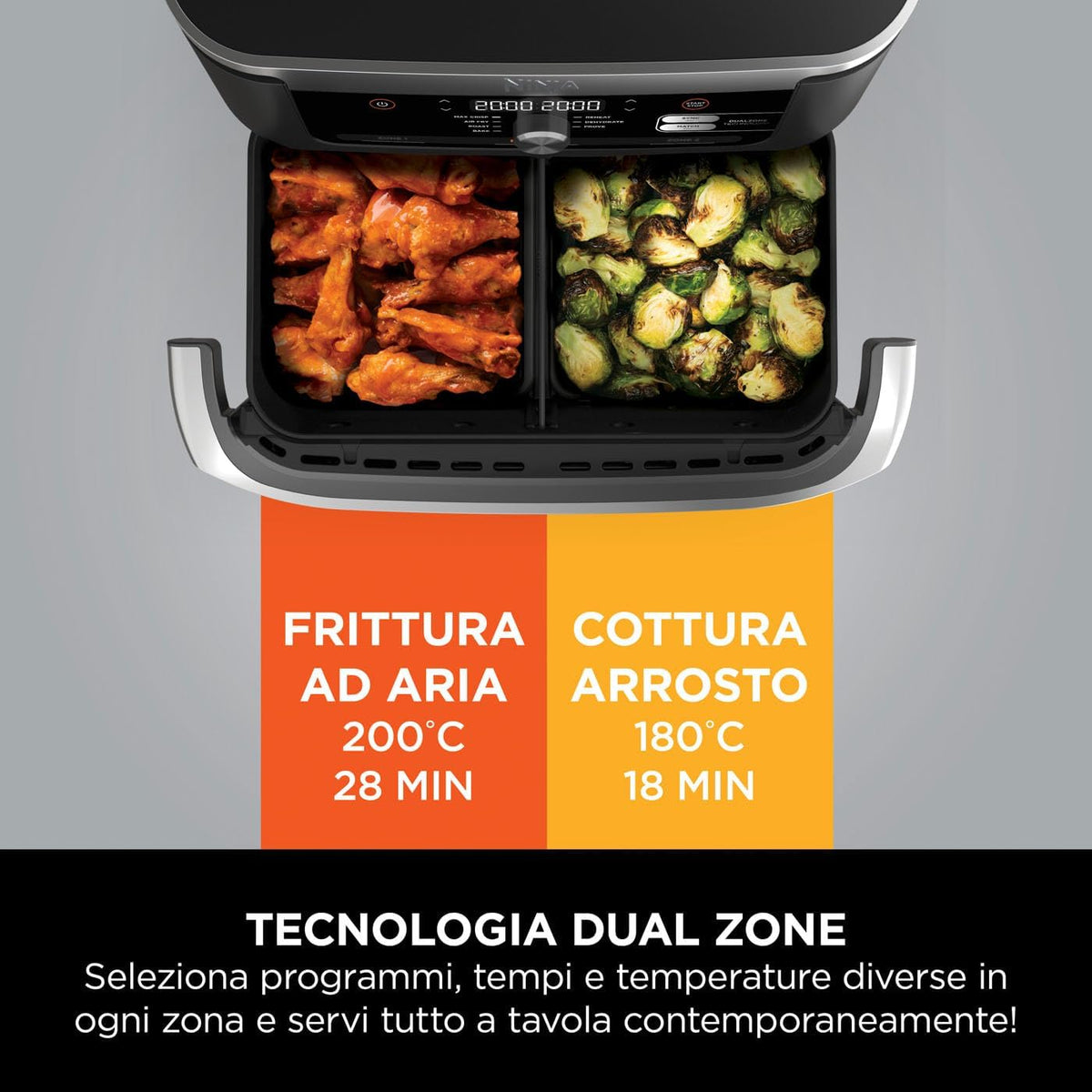 SHARK NINJA Airfryer Flexdrawer 10.4l AF500EU - GARANZIA UFFICIALE ITALIA 2 ANNI