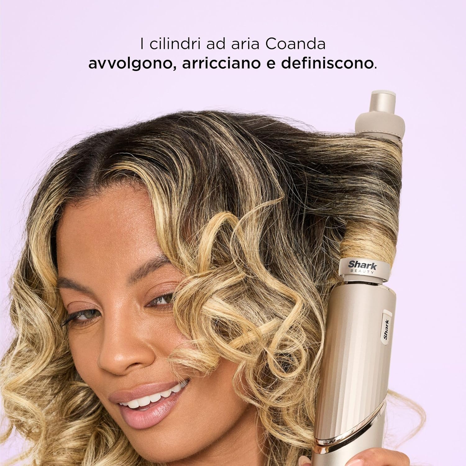 SHARK NINJA FLEXSTYLE ASCIUGACAPELLI CHAMPAGNE HD426SLEU - GARANZIA UFFICIALE ITALIA 2 ANNI