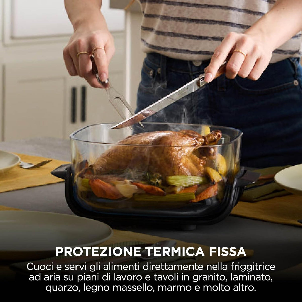 SHARK NINJA FRIGGITRICE PORTATILE CRISPI GRIGIO FN201EUSD2 - GARANZIA UFFICIALE ITALIA 2 ANNI