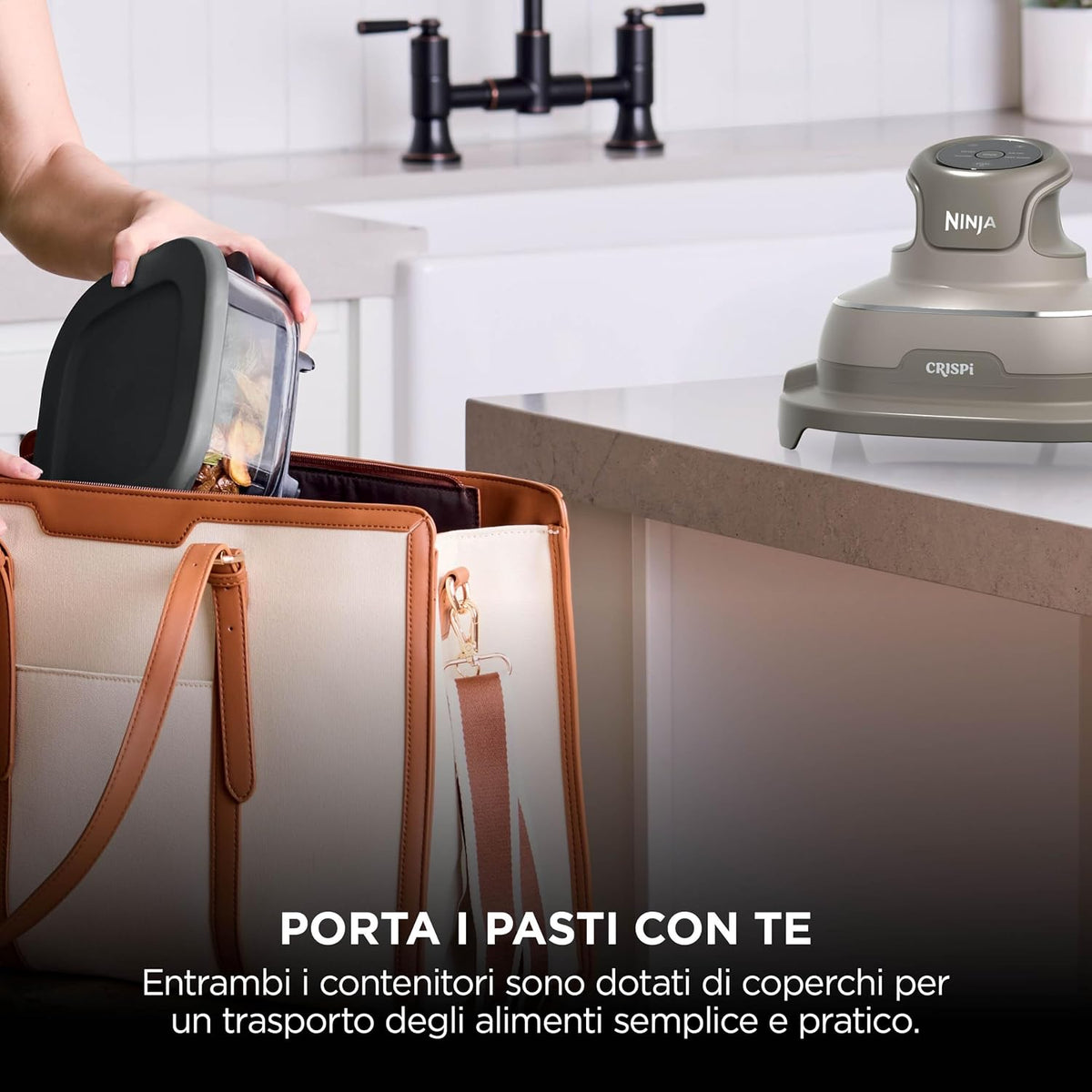 SHARK NINJA FRIGGITRICE PORTATILE CRISPI GRIGIO FN201EUSD2 - GARANZIA UFFICIALE ITALIA 2 ANNI