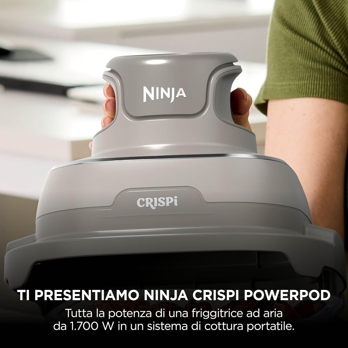 SHARK NINJA FRIGGITRICE PORTATILE CRISPI GRIGIO FN201EUSD2 - GARANZIA UFFICIALE ITALIA 2 ANNI