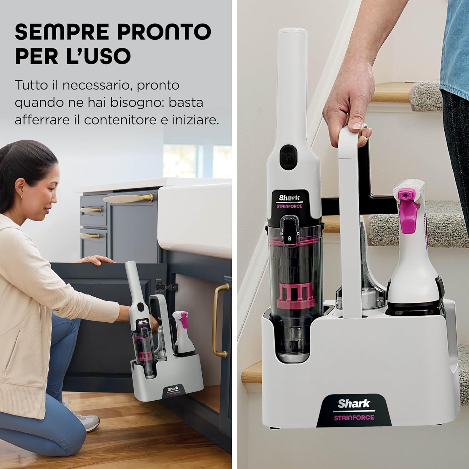 SHARK NINJA Smacchiatore portatile STAINFORCE SPOT CLEANER - Pulitore Elettrico senza fili - GARANZIA UFFICIALE ITALIA 2 ANNI