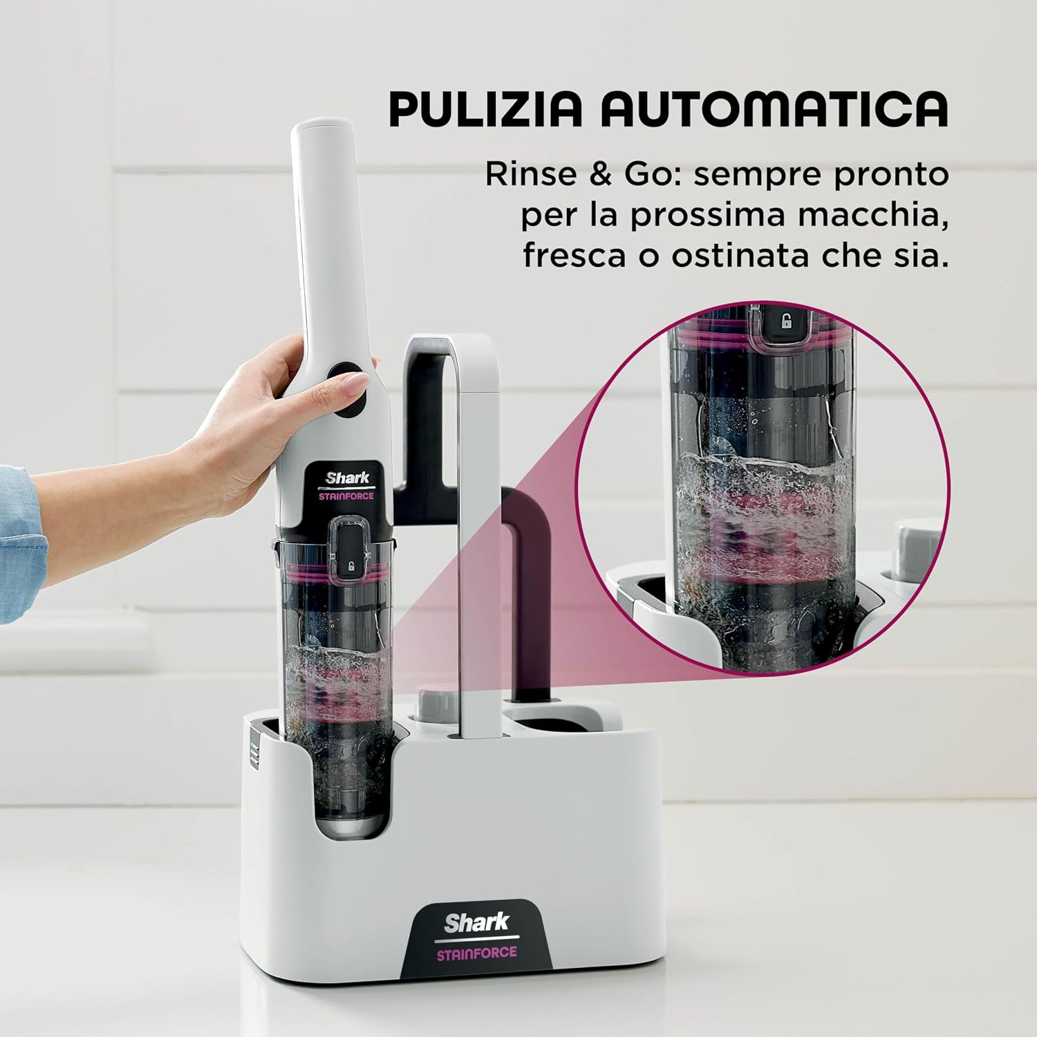 SHARK NINJA Smacchiatore portatile STAINFORCE SPOT CLEANER - Pulitore Elettrico senza fili - GARANZIA UFFICIALE ITALIA 2 ANNI