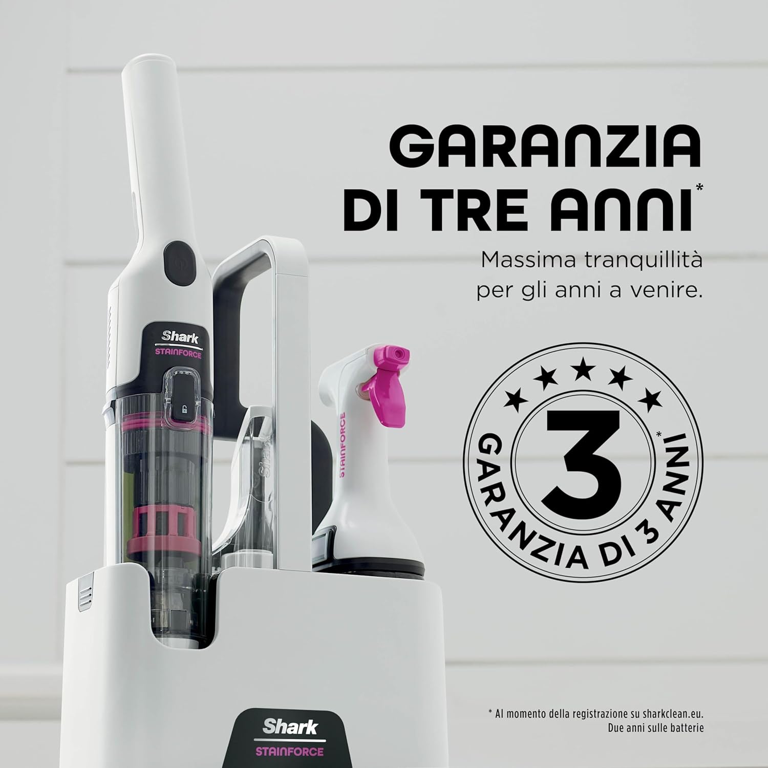 SHARK NINJA Smacchiatore portatile STAINFORCE SPOT CLEANER - Pulitore Elettrico senza fili - GARANZIA UFFICIALE ITALIA 2 ANNI