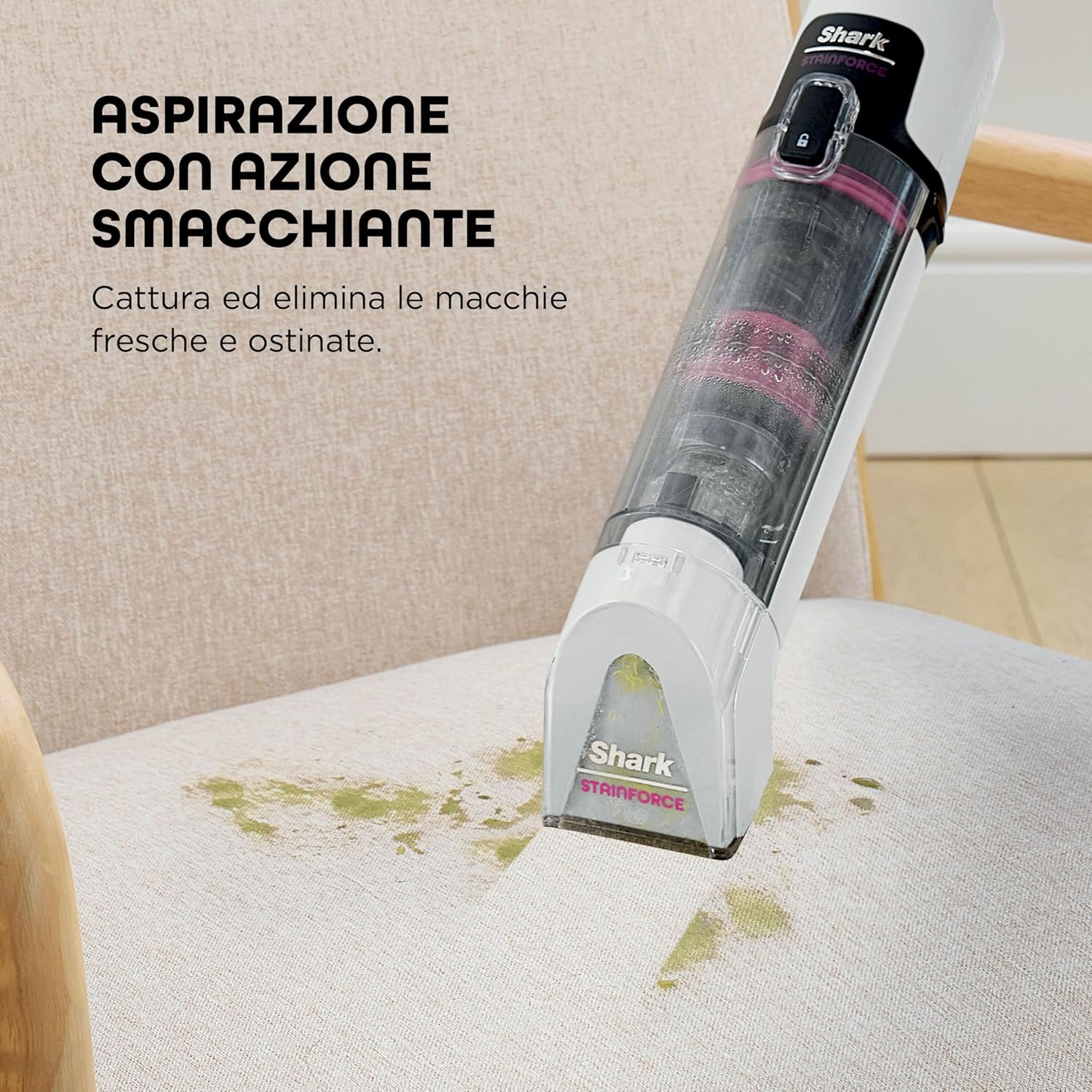 SHARK NINJA Smacchiatore portatile STAINFORCE SPOT CLEANER - Pulitore Elettrico senza fili - GARANZIA UFFICIALE ITALIA 2 ANNI
