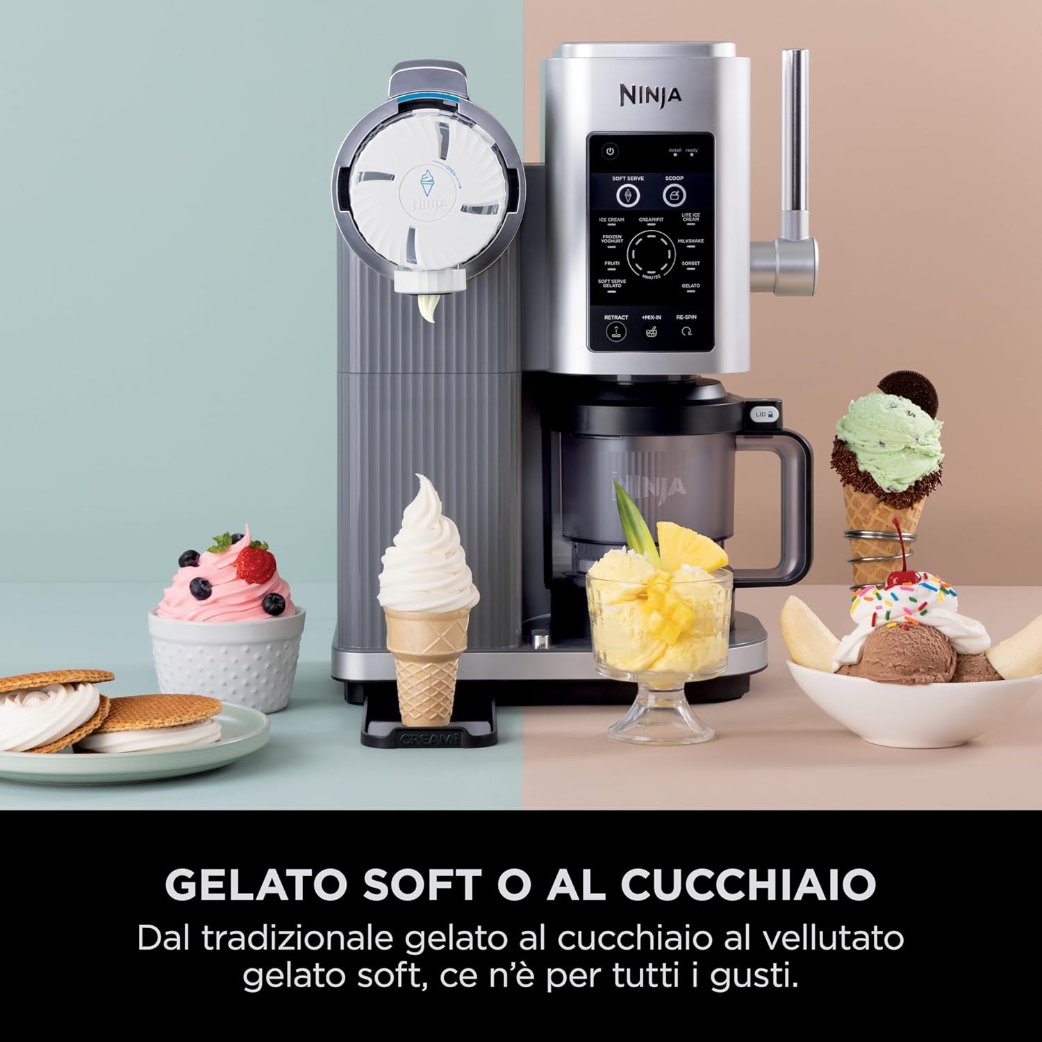 SHARK NINJA CREAMI SWIRL GELATIERA 13 IN 1 NC701EU - GARANZIA UFFICIALE ITALIA 2 ANNI