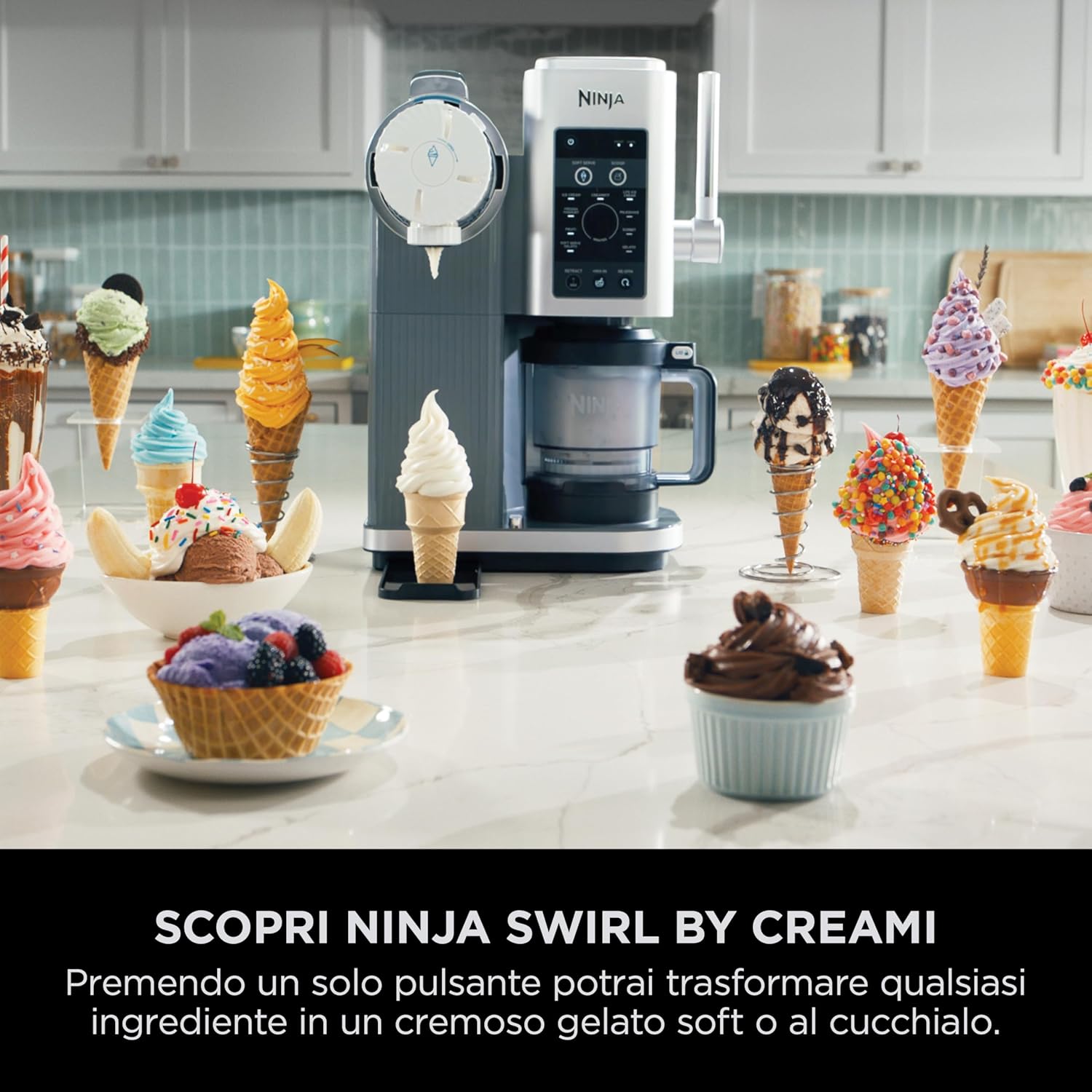 SHARK NINJA CREAMI SWIRL GELATIERA 13 IN 1 NC701EU - GARANZIA UFFICIALE ITALIA 2 ANNI