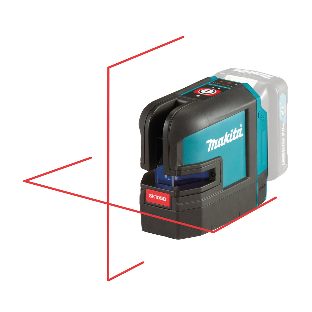 Makita SK105DZ – Tracciatore Laser Autolivellante CXT 12V Max Rosso 25 m