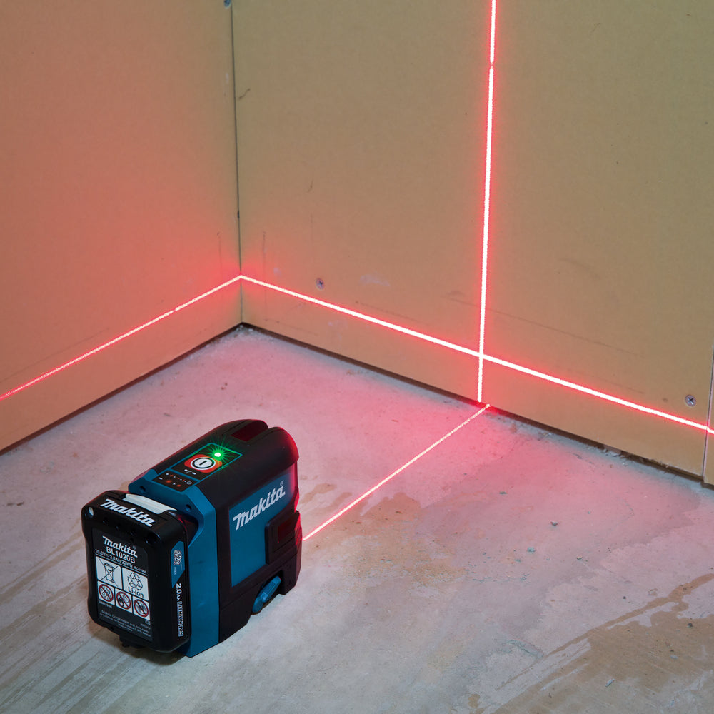 Makita SK105DZ – Tracciatore Laser Autolivellante CXT 12V Max Rosso 25 m