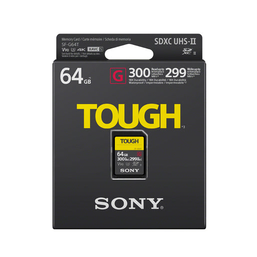 Sony SDXC SERIE G TOUGH UHS-II U3 V90 300mbs/299mbs 4k