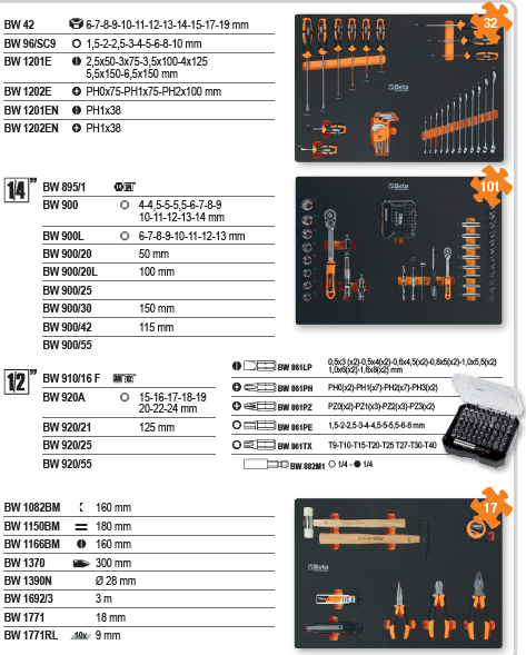 Beta Worker C04BOX Orange – Carrello 6 cassetti con assortimento 150 utensili