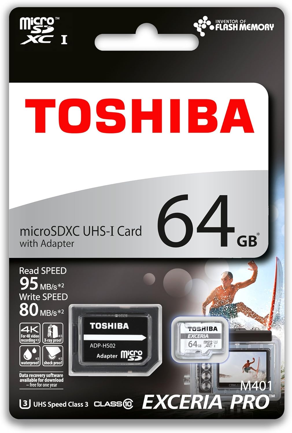 TOSHIBA EXCERIA PRO MICROSDXC M401 / M402 Memory Card High Speed