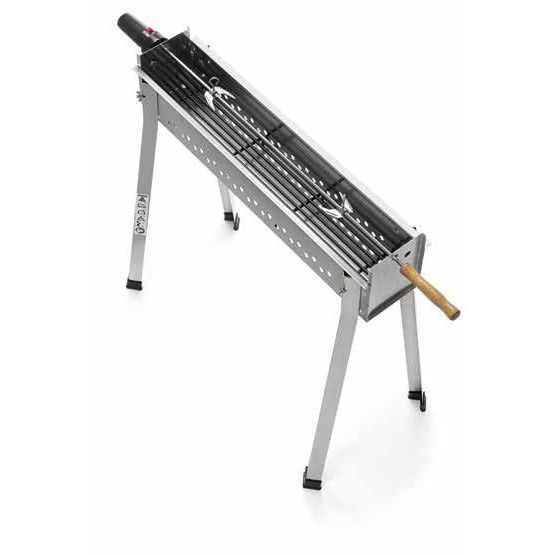 Ompagrill Barbecue per Arrosticini Inox – Carbone/Legna (3 Misure)