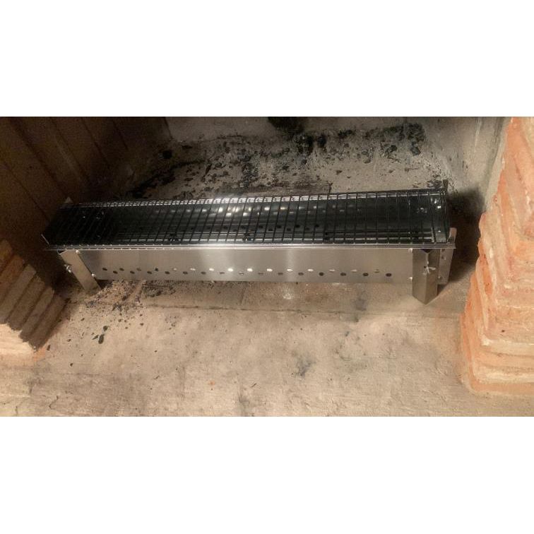 Ompagrill Barbecue per Arrosticini Inox – Carbone/Legna (3 Misure)