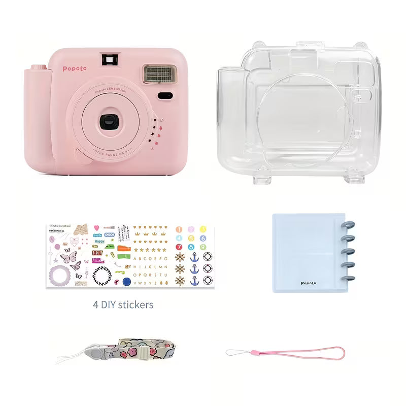 POPOTO Kit Fotocamera Istantanea – Con 10 Pellicole e Accessori