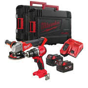 Milwaukee M18 FPP2IT-542X – Kit Trapano e Smerigliatrice 18V con 2 Batterie