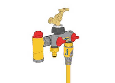 Hozelock Flowmax Adattatore Rubinetto 3 Vie – Tripla Uscita per Irrigazione