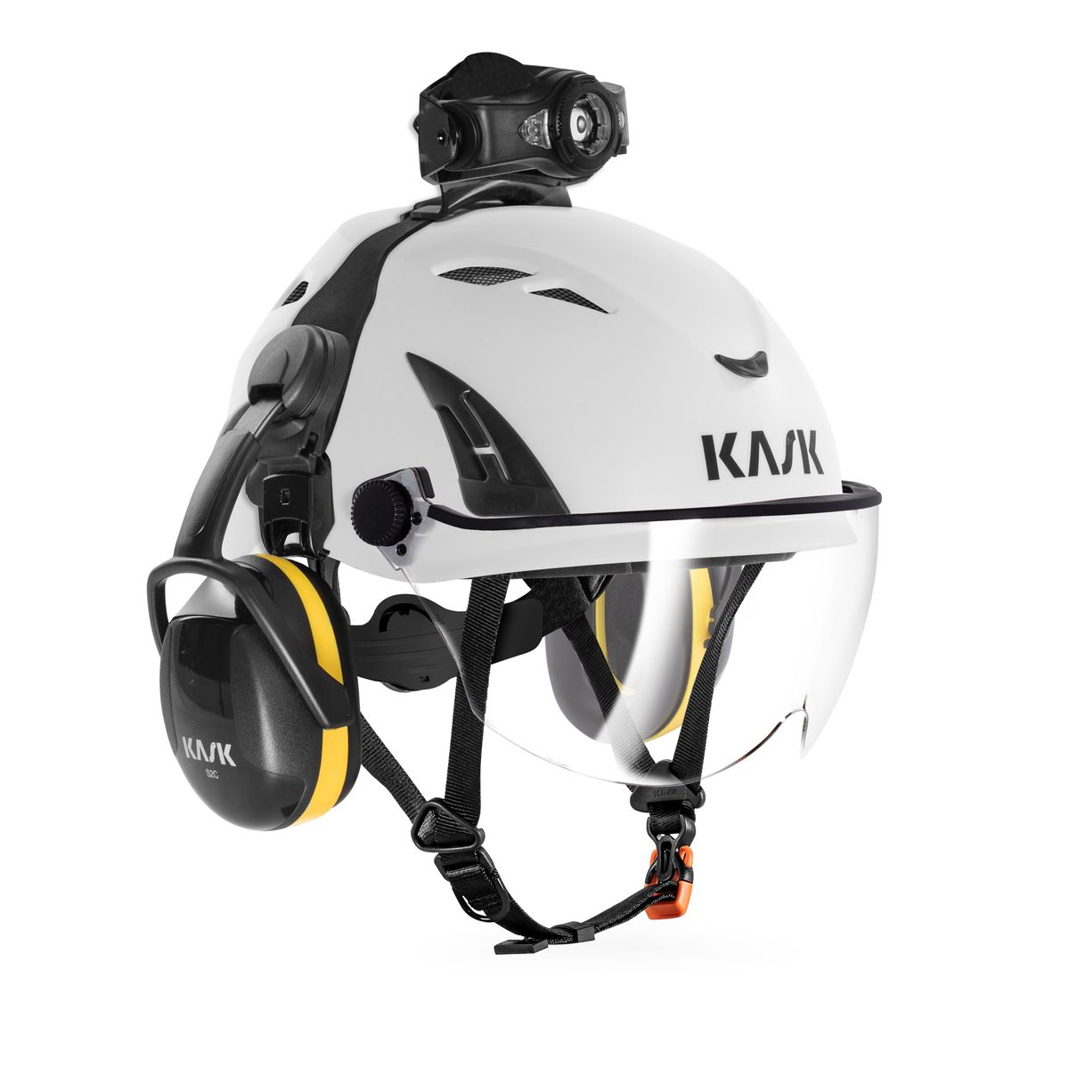 KASK KL-1 / KL-2 – Lampada Frontale LED Ricaricabile per Caschi KASK
