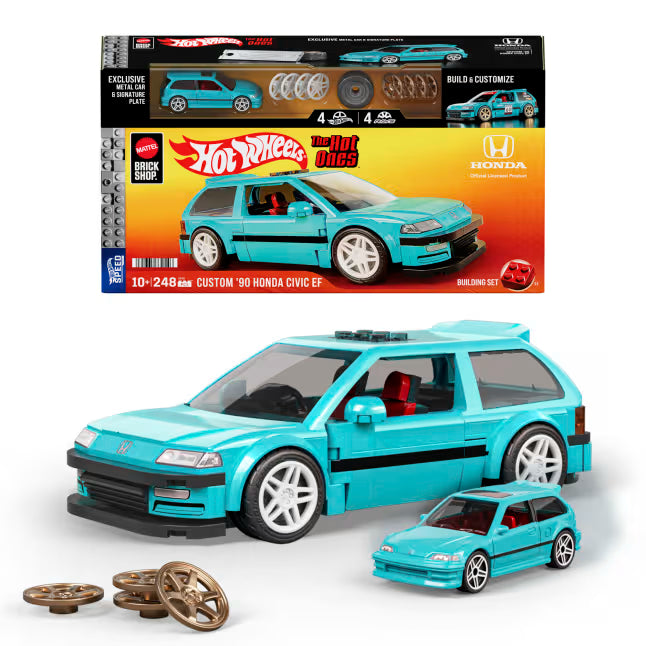 Mattel Brick Shop Hot Wheels - Custom 90 Honda Civic Ef - 248 pcs