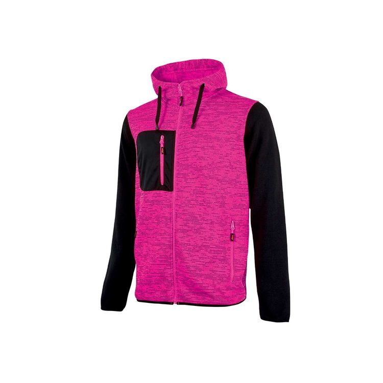 Felpa da lavoro donna U-Power RAINBOW LADY (Nero/Fucsia)