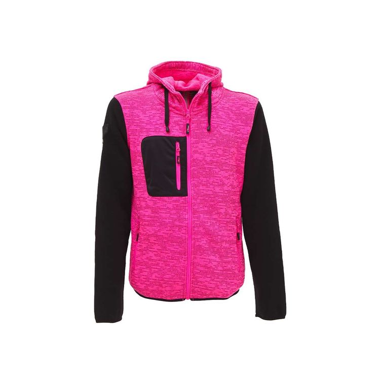 Felpa da lavoro donna U-Power RAINBOW LADY (Nero/Fucsia)