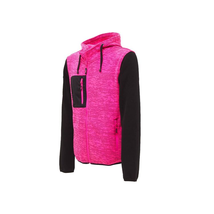 Felpa da lavoro donna U-Power RAINBOW LADY (Nero/Fucsia)