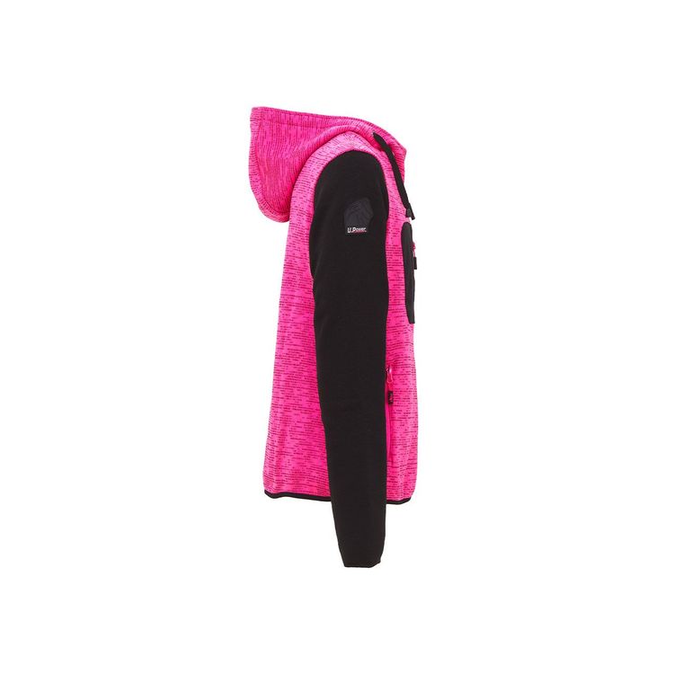 Felpa da lavoro donna U-Power RAINBOW LADY (Nero/Fucsia)