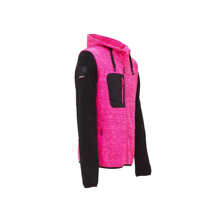 Felpa da lavoro donna U-Power RAINBOW LADY (Nero/Fucsia)