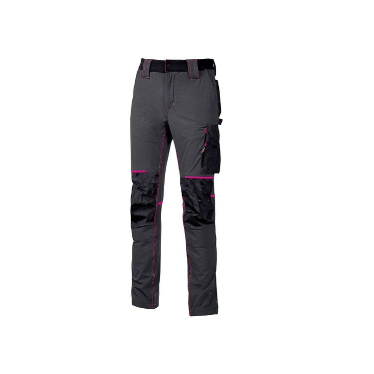 Pantaloni da lavoro Donna U-Power ATOM LADY (Grey/Fucsia)