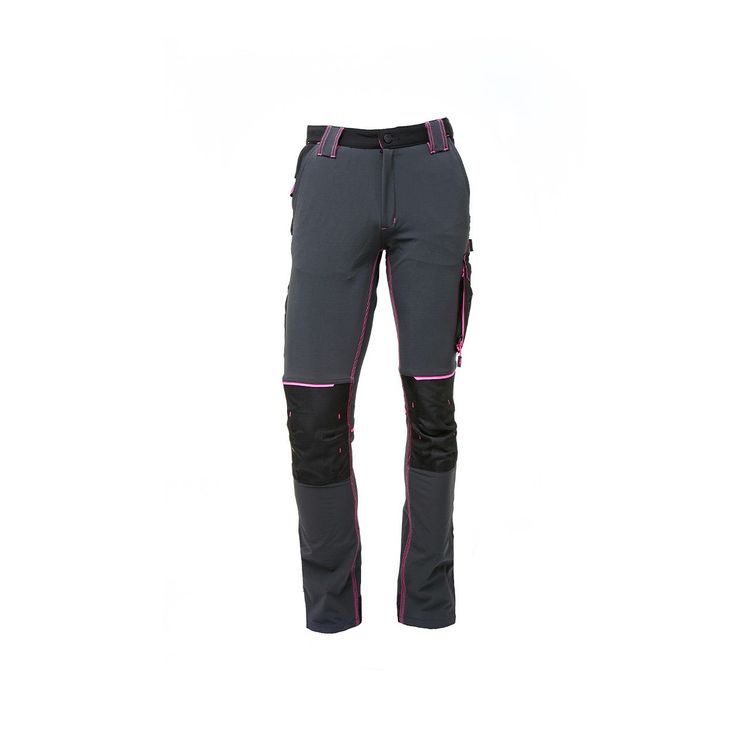 Pantaloni da lavoro Donna U-Power ATOM LADY (Grey/Fucsia)